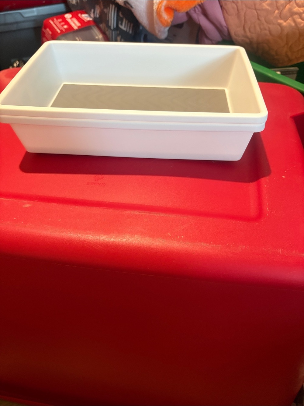 White Plastic Storage Tray - Home Organization